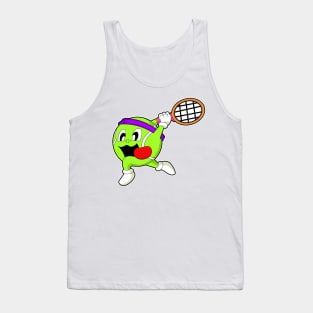 Tennis ball with Tennis racket Tank Top